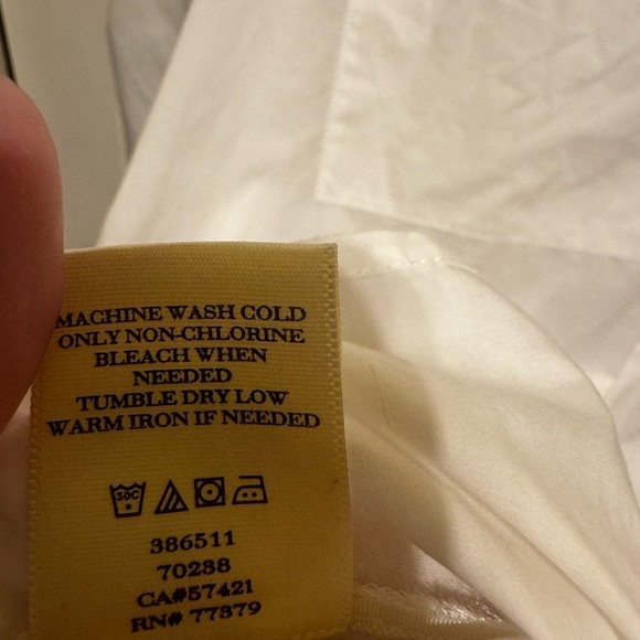 Ann Taylor Long Sleeve White Oversized Shirt Front Pockets Longer In Back Sz Sm - Picture 8 of 11